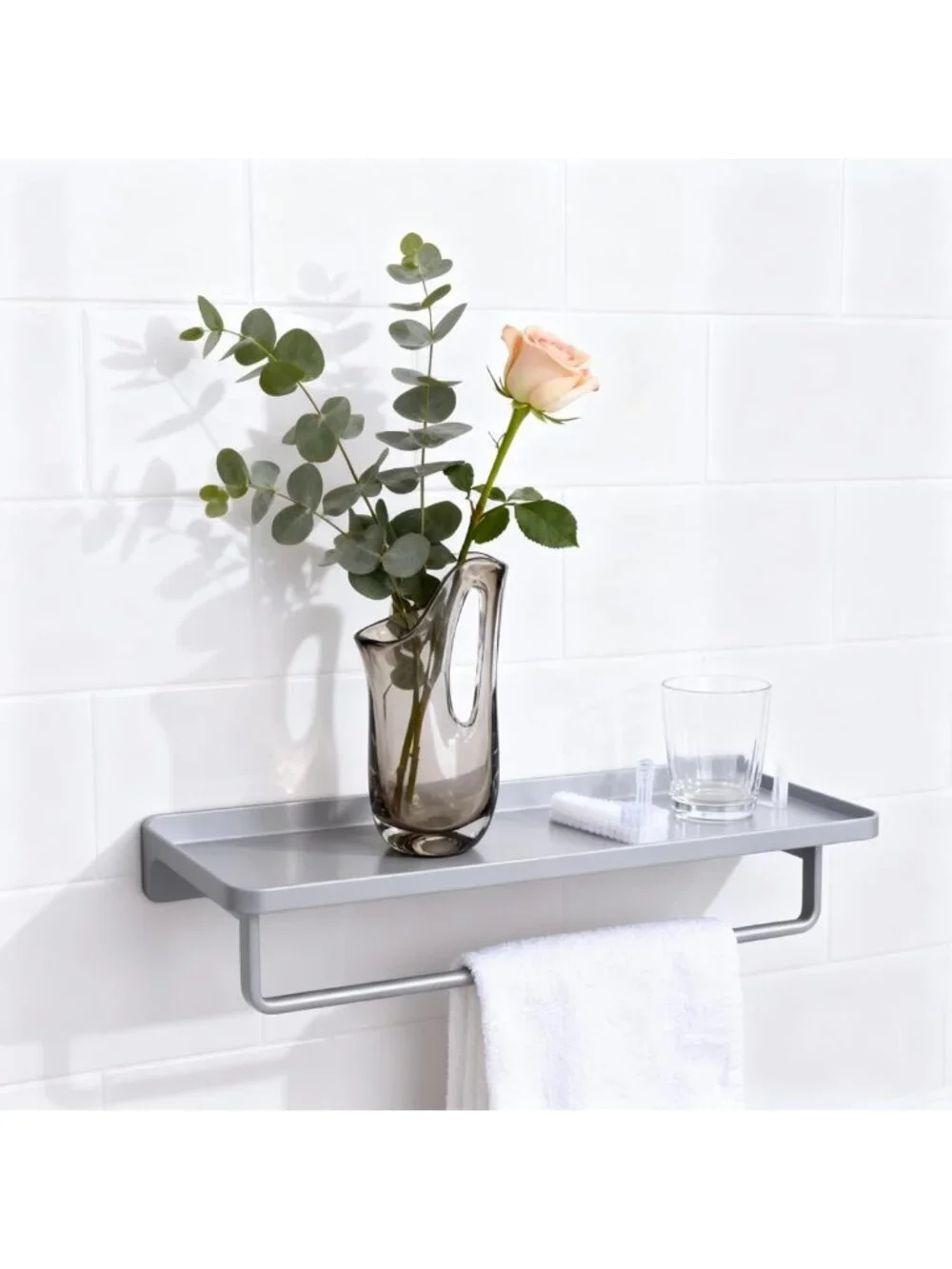 Rustic Brown Glass Flower Vase - 12.6